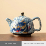 Hiina glasuurialune v&auml;rviline keraamiline teekann tee kingitus kohandatud tees&otilde;el teekann