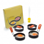 5 TK Muna R&otilde;ngad Pintslite Komplekt Paksustatud Roostevaba Teras Silikoonist K&auml;epide Muna Praadimise R&otilde;ngad Mittekleepuvad &Uuml;mmargused