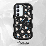 V&auml;rvitud muster Big Wave Edge pehme silikoon materjal Macaron telefoni &uuml;mbris p&otilde;rutuskindel kaitsev kummist korpus OnePlus Vivo Motorola Moto jaoks OnePlus Nord N20 SE must