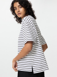 Uniqlo Airism Puuvillane T-s&auml;rk Triibuline 01 OFF WHITE/WOMEN XS black