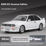 1/24 M&otilde;&otilde;tkava BMW M3 E30 1988 Superauto Sulamist Mudel V&otilde;idus&otilde;iduauto M&auml;nguasi Valatud Metallist Heliga ja Valgusega Autode M&auml;nguasjad Lastele S&otilde;iduki Kingitused