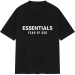 Fear of God Essentials Klassikalise l&otilde;ikega T-s&auml;rk Jet Black Meeste Topid 125AS254190F S