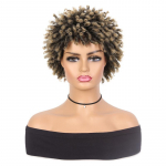 S&uuml;nteetilised punutud parukad naistele Lokid Heegeldatud keerutatud juuksed L&uuml;hike afroparukas Daamide dreadlock-parukas Pruun Igap&auml;evane Lokkis Lahe t&uuml;druk P&otilde;rkav