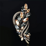 Luksuslik teemantidega inkrusteeritud liblikpross, naiste luksuslik Sense, rinnalill, mitmek&uuml;lgsed r&otilde;ivaaksessuaarid pruun