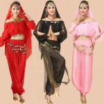 Naiste India k&otilde;hutantsu pikkade varrukatega kost&uuml;&uuml;mikomplekt esinemiseks ja harjutamiseks Small size S (fits 80-90 jin)