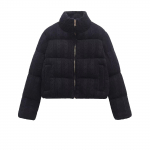 2024 talvine valge kootud tuulekindel p&uuml;stkraega puuvillane jakk Extra Small must