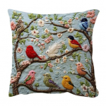 Tikandiga Viska Padjakate Lill Puu Lind Padjakate Dekoratiivne Padjakate