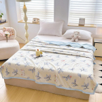 Kevadsuvi puuvillane tekk &otilde;huke tekk T&auml;iskasvanutele Laste King tekk Lapitehnikaga vooditekk Luksuslik vooditekk 200x230cm Kodukaunistus 200X230cm Thin Quilts helesinine v&auml;rv