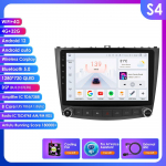Hizpo 4G Intelligentsne Autoraadio 2Din Android 14 Autoraadio Lexus IS250 IS300 IS200 IS220 IS350 jaoks Multimeedia Video M&auml;ngija Navigatsiooni GPS Peaseade S4 8Core 4G 32G AI