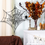 Halloween Decoration Metal Wall Art Decorative Black 11.8 inch Home Hanging Decor Silhouette for