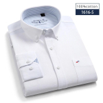 Uus s&auml;rk, k&otilde;rge kvaliteediga 100% puuvillane oxford pikkade varrukatega s&auml;rk meestele, slim fit, ametlik s&auml;rk, pehme, kontori elegants, valged riided 42 white