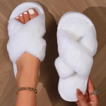 Talvine Crisscross Plush sisesussid Mugavad ja soojad pehme tallaga karvased kingad libisemiskindlad kodup&otilde;randasussid 42-43