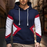 Meeste kapuutsiga pusa Klassikaline soe kapuutsiga pullover Vabaaja kapuutsiga jakk Pusa Kapuutsiga dressipluus N&ouml;&ouml;riga kapuutsiga pusa Spordis&auml;rk XL tumesinine