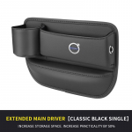 Volvo XC40 XC60 XC70 XC90 S40 S60 S80 S90 V40 V50 V60 V70 V90 Auto hoiustamine ja viimistlus Nahkistme pilu hoiukast Black left