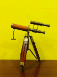 Messingist teleskoop puidust statiiviga Merenduslik Noodiline Vanaaegne Lauakaunistus M aero