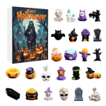 Halloweeni Tagasilugemine 24 P&auml;eva Advendikalender Miniatuursed Kujud Mitmeotstarbeline P&uuml;hade Tagasilugemine V&auml;ike &Otilde;udne Vaikfiguuride Komplekt E