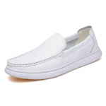 Meeste Nahast Mokassiinid Slip-on S&otilde;idujalatsid 39 valge