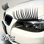 2pcs Eyelashes specially designed for automobiles, car headlights Eyelash Sticker, One Size