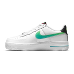 Nike Air Force 1 LV8 1 GS Valge Akvamariin Laste Tossud Must Roheline-Strike DJ5154-100 36.5