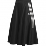 Adidas Triibuline V&auml;rviplokk Logo K&otilde;rge V&ouml;&ouml;koht Midi Seelik Naiste Seelikud Must IC6644 L