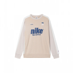 Nike Logo Vabaaja &Uuml;mar kaelusega Pikkade varrukatega Pusa Meeste pusa Beež HQ4949-126 XL