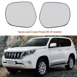 Tahavaatepeegli klaas 2009-2020 Toyota Land Cruiser Prado 150 seeriale 21-23 Heated - Left Side [LC300] white