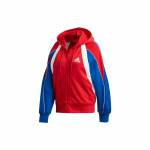 Adidas Colorblock t&auml;ispikkusega kapuutsiga pusa naistele Kapuutsiga pusa Punane FS2455 M