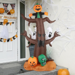 Halloween Tree Inflatable Novelty Built in LED Lights for Outdoor Party Lawn