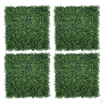 4x Artificial Grass Wall Panels Privacy Hedge Screen 20 x Decor Indoor Outdoor Birthday Garden