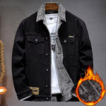 Meeste Ameerika Retro Pluss Samet Talvine Denim Jakk - Trendikas, Suur Suurus, Paks ja Soe Puuvillane T&ouml;&ouml;jakk. 4XL