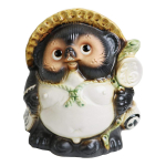 Shigaraki keraamika 19 cm k&otilde;rgune pesukaru Fukufuku Tanuki M pruun