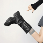 Paksu tallaga retro p&uuml;ksid pika s&auml;&auml;rega r&uuml;&uuml;tlisaapad naiste kingad 2025 uus s&uuml;gis ja talv pruunid voodriga saapad keskmise s&auml;&auml;rega pika s&auml;&auml;rega saapad 41