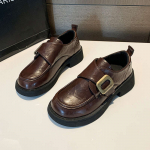 Platvorm naiste uued suvised Mary Jane naiste kingad mustad &uuml;hekordsed kingad Briti stiilis v&auml;ikesed nahkkingad 38 pruun