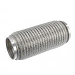 A ABSOPRO Auto summuti painduv toru 63x203mm Summuti painduv &uuml;hendustoru L&otilde;&otilde;ts Universaalne autole Vastupidav Roostevabast terasest H&otilde;bedane toon 63x203 mm/2.48"x7.99" (ID*Length) h&otilde;be