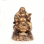 Feng Shui Naerev Buddha, Rikkuse Naerev Buddha Istub Raha Konnal Kuju &Otilde;nnelik Konna Auto Kaunistused Kodu Kontori Kaunistus