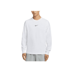 Nike Logo Kirjad &Uuml;mmargune Kaelus Pusa Pikkade Varrukatega T-s&auml;rk Meeste Topid HV1771100 M white