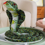 Simulatsioon suur madu kobra nukk pl&uuml;&uuml;sist m&auml;nguasi kerra keeratud madu sodiaagimadu nukk madude aasta maskott riidest nukk 220cm（0.3kg）