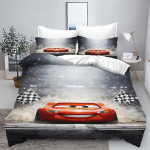 Lightning McQueen 3D Laste Paarivoodi Voodipesukomplekt Armsa Prinditud Multikaga Tekikate Pol&uuml;ester Tekikomplekt &Uuml;heinimese Kuninga Suurus 135x200cm
