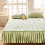 &Uuml;hev&auml;rviline puuvillane voodilina voodiseelikuga, madratsi tolmukaitsekate, kaasaegne minimalistlik king-size voodi padjakate, voodikate 90x200cm  3pcs