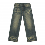 Pikad P&uuml;ksid Retro High Street Teksap&uuml;ksid Meeste Sirged L&otilde;dvad Laiad P&uuml;ksid Sirged L&otilde;dvad Teksap&uuml;ksid Meestele Moodsad ja Mugavad P&uuml;ksid XL sinine