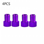 4pcs Presta to Schrader Bike Valve Adapter Aluminum Alloy Adapter Converter Bicycle Valve Bike lilla