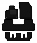 Dywaniki samochodowe welurowe czarne do: Peugeot 5008 II GT line 7 os (2017-2020)