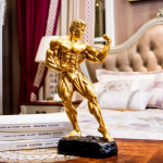 Fitnessi lihasmehe komplekt Kehahooldus Spordiv&otilde;istluste Trophies Poksikujud Skulptuurid J&otilde;usaali Kaunistused Kingitus black