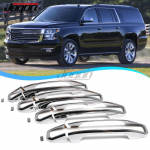 Chevrolet Chevy Suburban Tahoe jaoks GMC YUKON XL jaoks Cadillac Escalade jaoks Kroomitud autoukse k&auml;epideme kate Liist Autok&auml;epideme raam