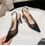 YX terava v&otilde;rk-kivist k&otilde;rgekontsalised sandaalid naiste &otilde;htukingad pulmakingad Prantsuse temperamendiga mitmek&uuml;lgne kott peakate avatud k&otilde;rged kontsad 39