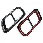 2Pcs For BMW X5 G05 X6 G06 X7 G07  Car Muffler Exhaust Pipe Tail Cover Trim Exterior Aluminum high gloss black must