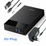 2,5/3,5-tolline k&otilde;vaketta/SSD korpus USB 3.0 jaotur Toetab 20 TB USB-porte V&auml;line k&otilde;vaketta karp 3,5-tollisele 2,5-tollisele SATA SSD/HDD-le