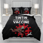 Multikas Tintini seiklus Tekikott mehed naised/Lapsed KID Tr&uuml;kitud Disney multikas Voodipesu komplekt Tekk Voodi Pehme 135x200cm 3pcs