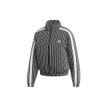Adidas Originals L&uuml;hike triibuline p&uuml;stkraega puuvillane jope Naiste jakid Must Valge DY0873 30