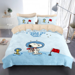 Multikas S-Snoopy Voodipesukomplekt Armas Multikakutsikas Tekikate Padjap&uuml;&uuml;r 3D Prindid Tekikate Magamistoa Kaunistus Puhkusekingitus EU Single(135*200cm)3pcs